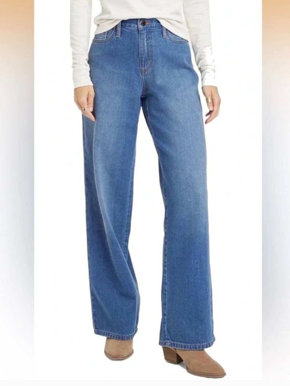 UNIVERSAL THREAD Women's 18 Long‎ High-Rise Relaxed Wide Leg Denim Jeans
